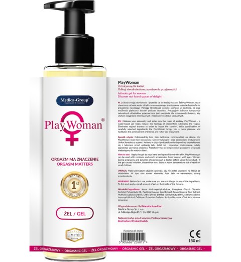 PlayWoman 150 ml - Żel pobudzający orgazm dla kobiet