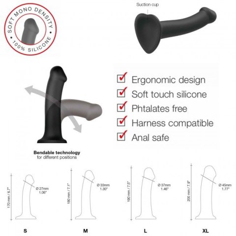 Dildo Mono Density Matte Grey L