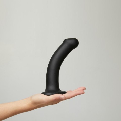 Silicone Bendable Dildo Double Density Black M