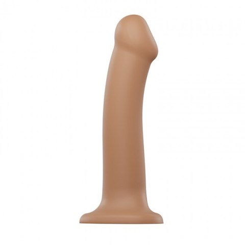 Silicone Bendable Dildo Double Density Caramel L