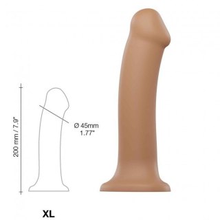 Silicone Bendable Dildo Double Density Caramel XL