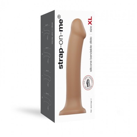 Silicone Bendable Dildo Double Density Caramel XL