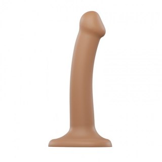 Silicone Bendable Dildo Double Density Caramel S