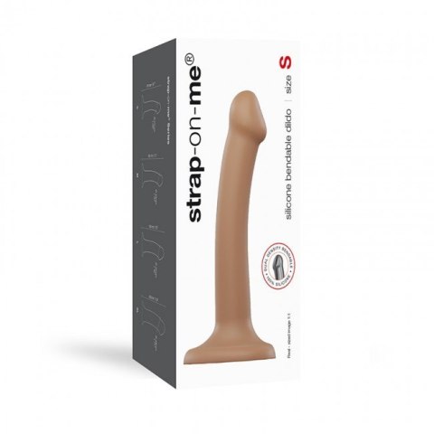 Silicone Bendable Dildo Double Density Caramel S