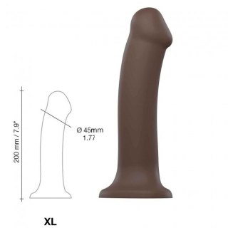 Silicone Bendable Dildo Double Density Chocolate XL