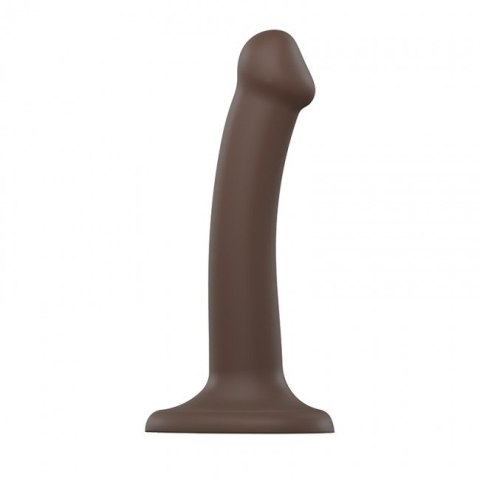 Silicone Bendable Dildo Double Density Chocolate S