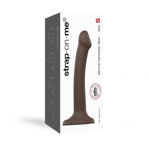 Silicone Bendable Dildo Double Density Chocolate S