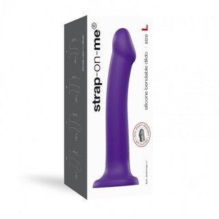 Silicone Bendable Dildo Double Density Purple L