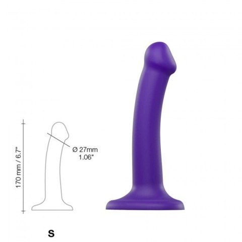 Silicone Bendable Dildo Double Density Purple S