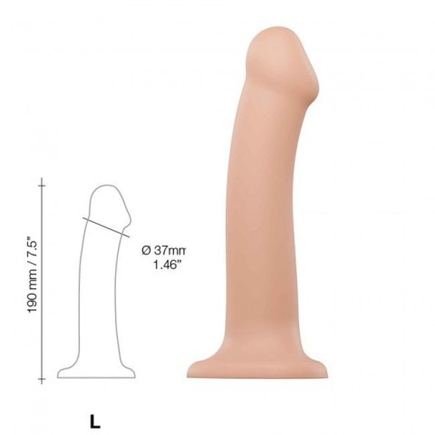 Silicone Bendable Dildo Double Density Vanilla L