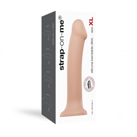 Silicone Bendable Dildo Double Density Vanilla XL