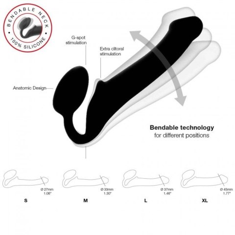 Strap-on-me Silicone bendable strap-on Flesh XL