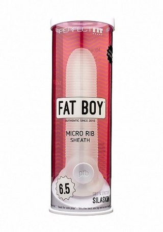 Fat Boy Micro Ribbed Sheath Clear 6,5"