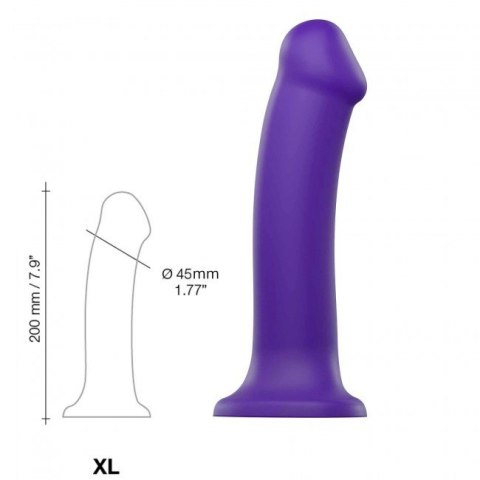 Silicone Bendable Dildo Double Density Purple XL