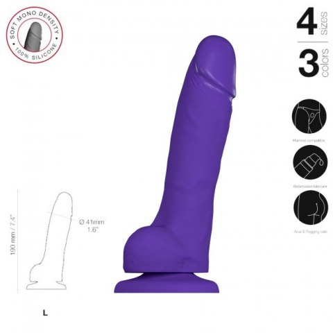 Soft Realistic Dildo Purple L