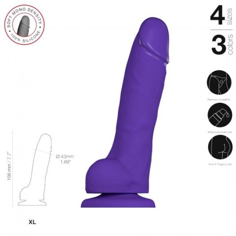 Soft Realistic Dildo Purple XL