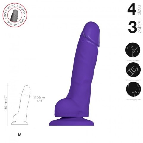 Soft Realistic Dildo Purple M