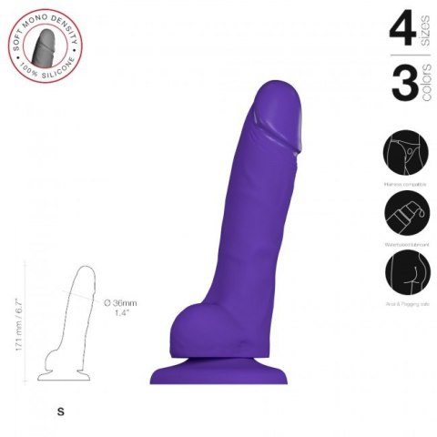 Soft Realistic Dildo Purple S