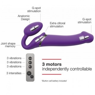 Vibrating Strap-on Purple XL