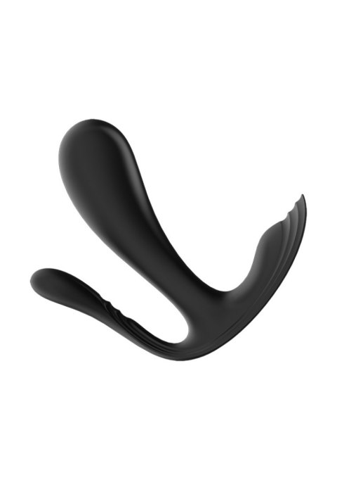 Korek z dwoma wypustkami sterowany aplikacją Satisfyer Top Secret+ Connect App Black