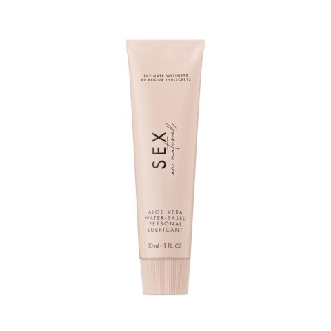 Regenerujący żel łączy aloes z naturalnymi składnikami Bijoux Indiscrets Sex au Naturel Aloe Vera waterbased lubricant 30ml