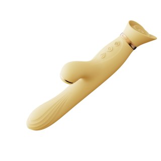 Rozgrzewający się wibrator z główką w kształcie róży Zalo Rose Vibrator Lemon Yellow