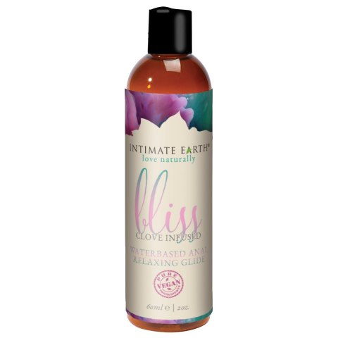 Rozluźniający lubrykant do seksu analnego na bazie wody Intimate Earth Bliss Anal Relaxing Water Based Glide 60ml