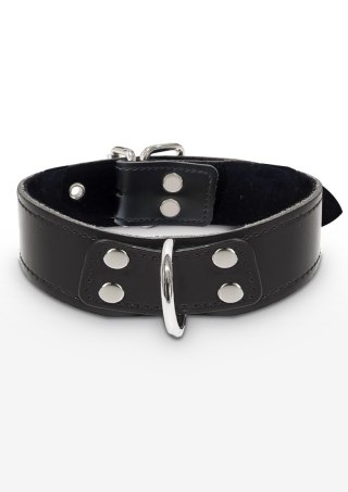 Czarna obroża z ekoskóry Taboom Elegant D-Ring Collar Black