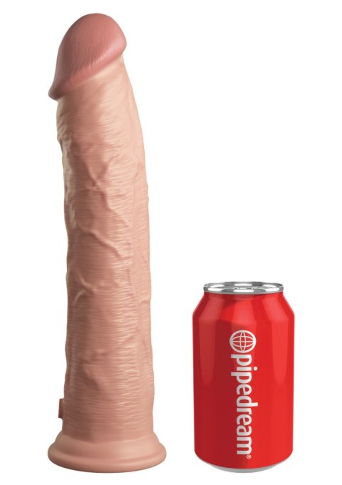 Miękkie silikonowe dildo z twardszym rdzeniem King Cock 11 Inch Dual Density Silicone Cock Light