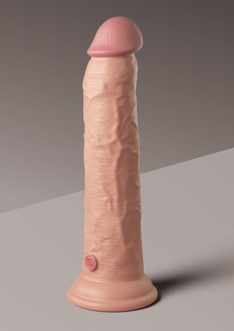 Miękkie silikonowe dildo z twardszym rdzeniem King Cock 9 Inch Dual Density Silicone Cock Light