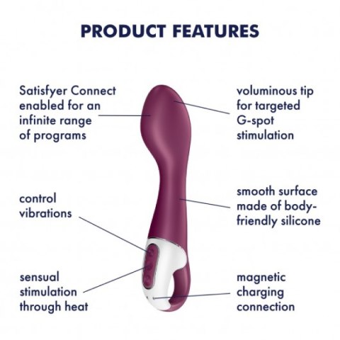 Podgrzewany wibrator do punktu G Satisfyer Hot Spot Connect App