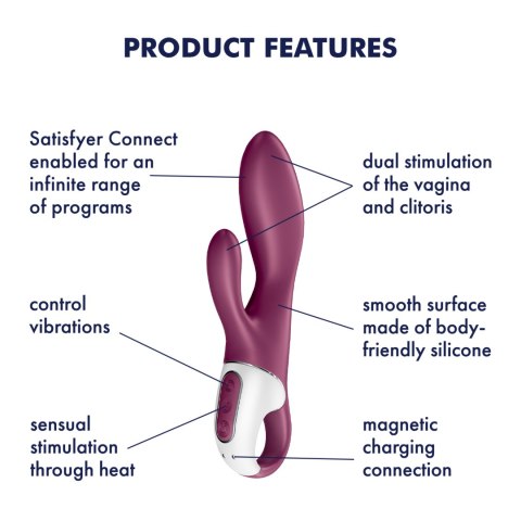 Podgrzewany wibrator króliczek Satisfyer Heated Affair Connect App