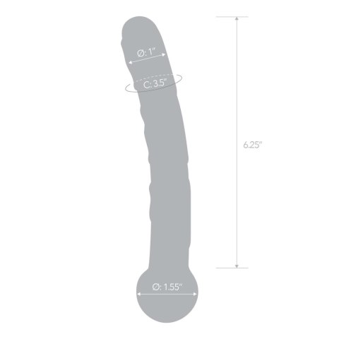 Pomarańczowe żebrowane szklane dildo Glas Orange Tickler Glass Dildo