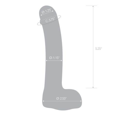 Realistyczne szklane dildo Glas Realistic Curved Glass G-Spot Dildo