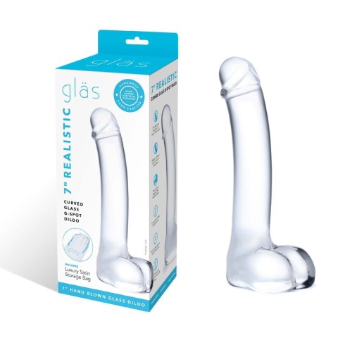 Realistyczne szklane dildo Glas Realistic Curved Glass G-Spot Dildo