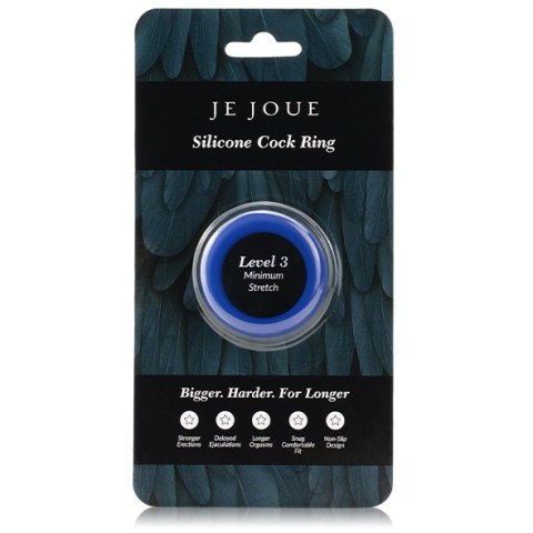 Rozciągliwy silikonowy pierścień erekcyjny Je Joue Minimum Stretch Silicone Cock Ring Blue