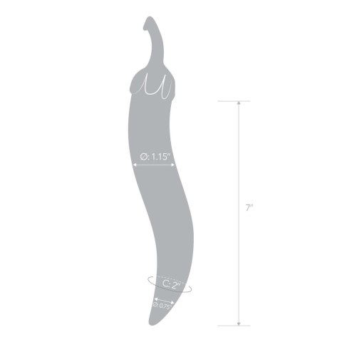 Szklane dildo o kształcie papryki Glas Naturals Chili Pepper Glass Dildo