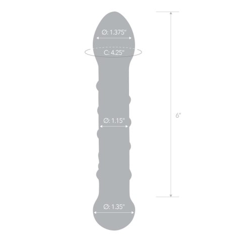 Szklane dildo ze spiralnym i punktowym wybrzuszeniem Glas Spiral Staircase Full Glass Dildo