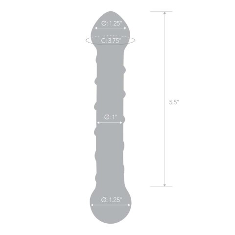 Szklane dildo ze spiralnym wybrzuszeniem Glas Spiral Dildo