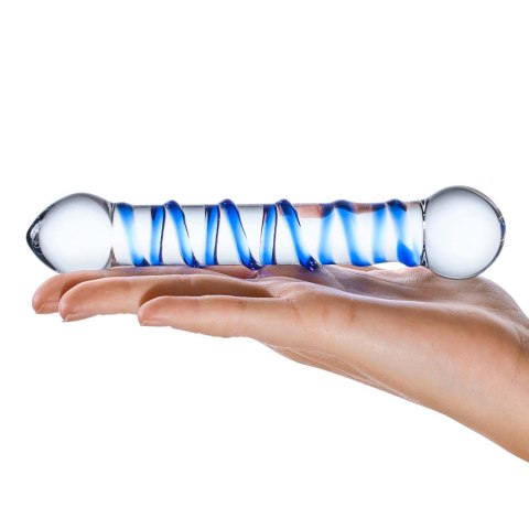 Szklane dildo ze spiralnym wybrzuszeniem Glas Spiral Dildo