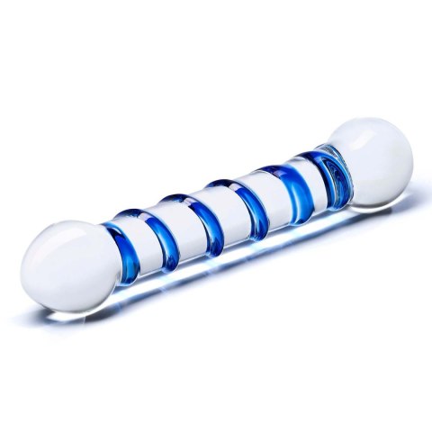 Szklane dildo ze spiralnym wybrzuszeniem Glas Spiral Dildo