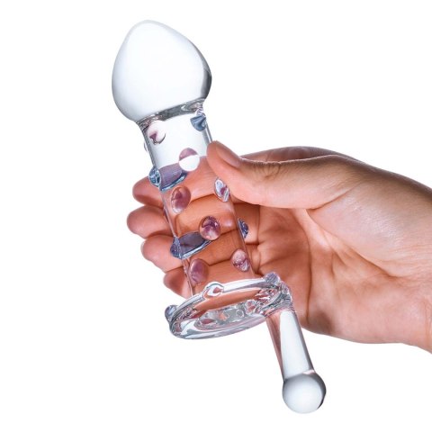 Szklany korek z uchwytem Glas Candy Land Juicer Glass Dildo