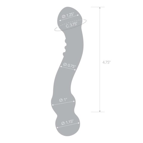 Zakrzywione dildo do punktu G Glas Curved G-Spot Glass Dildo