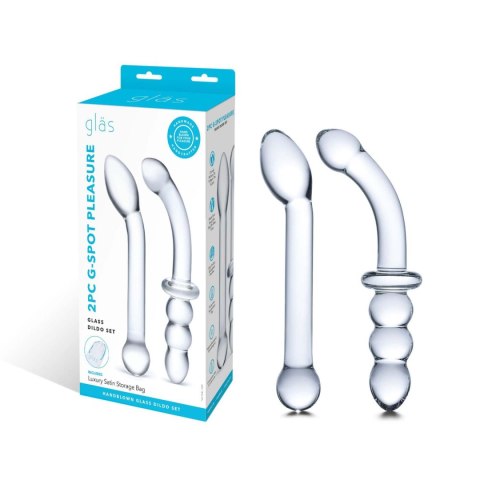 Zestaw dwóch szklanych dild Glas G-Spot Pleasure Glass Dildo Set 2 pcs