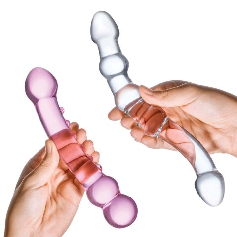 Zestaw dwóch szklanych dild Glas Pleasure Set Double Pleasure Glass Dildo Set