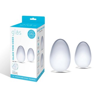 Zestaw dwóch szklanych kulek gejszy Glas Glass Yoni Eggs