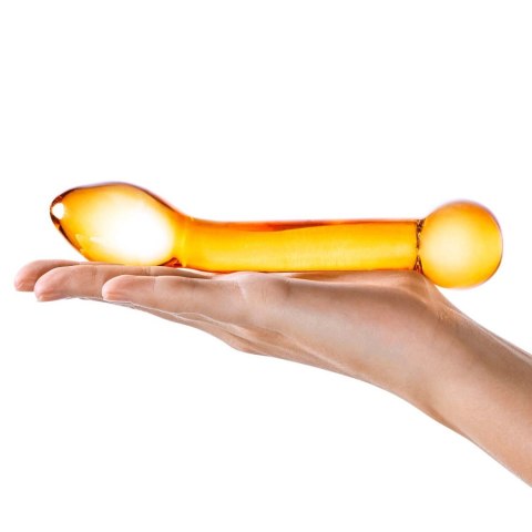 Żółte szklane dildo Glas Honey Dripper Glass Anal Slider