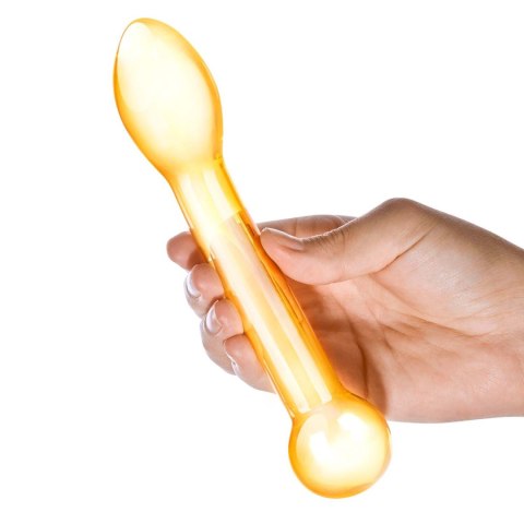 Żółte szklane dildo Glas Honey Dripper Glass Anal Slider