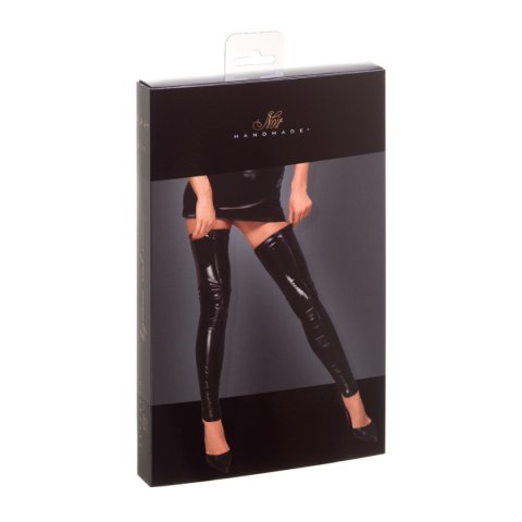 Noir Handmade F190 PVC stockings with decorative stitching L