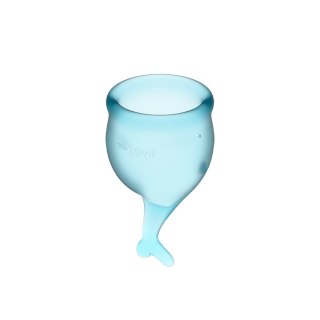 Satisfyer Feel Secure Menstrual Cup Set Light Blue